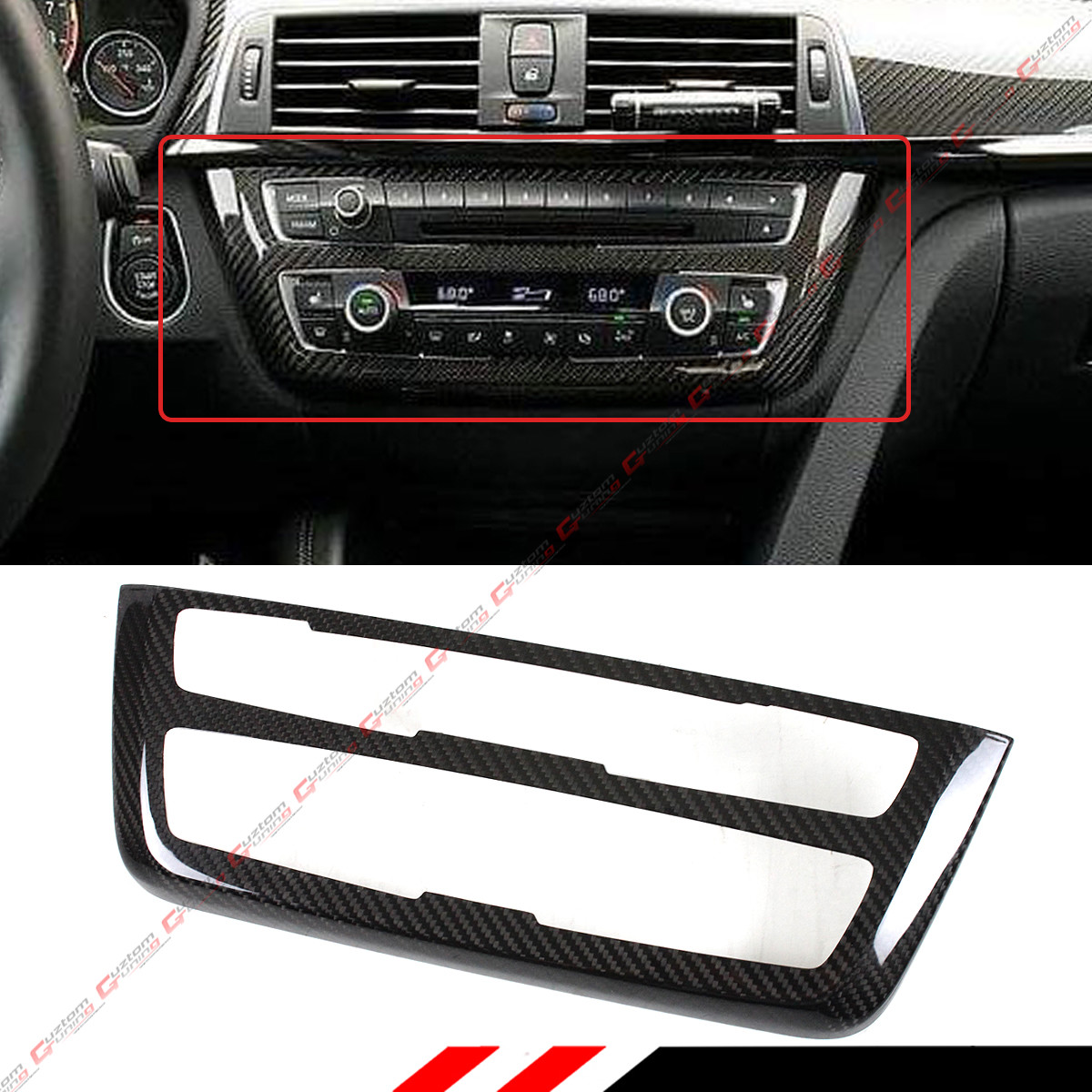 FOR BMW F30 F32 F80 F82 CD AC CONSOLE CONTROL PANEL CARBON FIBER