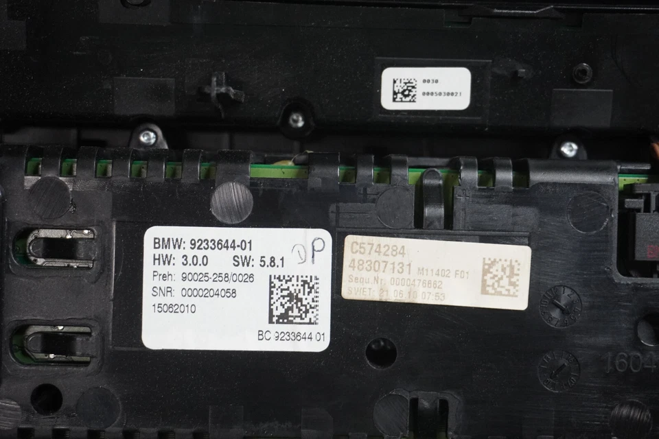 BMW 740i 2011 2012 2013 2014 temperatura aire acondicionado audio panel de control fabricante original 943364401 Foto 3 de 4