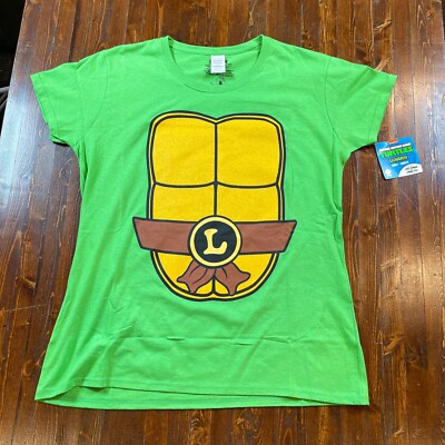 TMNT Ninja Turtles Leonardo Shirt Fancy Dress Up Halloween Adult Costume XL