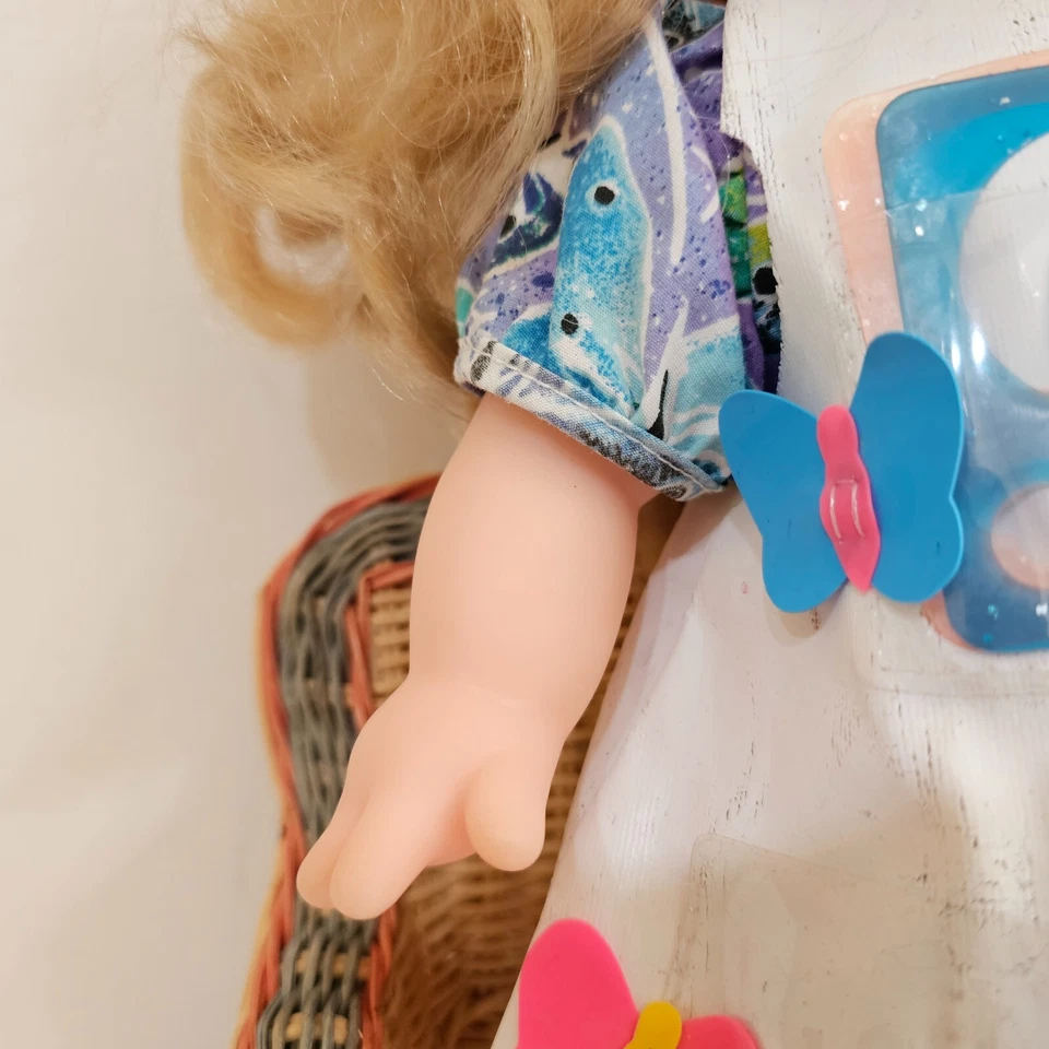 Cabbage Patch Kids Paintin Faces Kid Blonde 1996 Signed Blue Eyes Foto 4 de 4