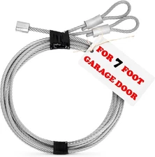 Garage Door Cable 8ft 6in Heavy Duty Galvanized Steel for 7ft Door 2 Pk