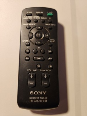 GENUINE SONY System Audio Remote Control RM-AMU009 -NO BACK  PANEL Tested WORKS 