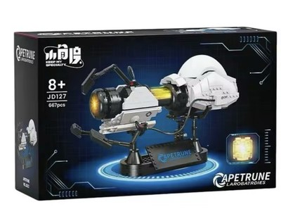 Portal Gun 667PCS Light Up Building Blocks Model w/ Stand Sci-Fi