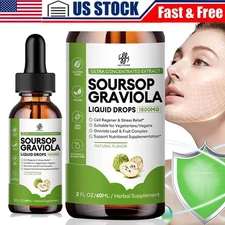 Soursop Graviola Extract Liquid Drops 1800mg Support Regeneration, Immune Boost