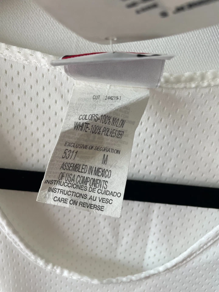 NUEVO CON ETIQUETAS Bicicleta Atlética Para Hombres Blanca Sin Mangas Ropa Deportiva Entrenamiento Jersey Camiseta sin Mangas Talla M Foto 3 de 4