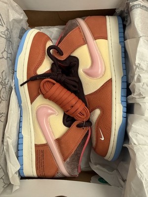 NIKE DUNK MID / SS ''SOCIAL STATUS FREE LUNCH CHOCOLATE MILK'' SZ 9 [DJ1173-700]