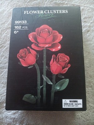 Rose Flower Bouquet Building Set: Artificial Flowers Botanical Collection Blocks