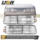 ALL CLEAR Frosted Tail Lights + Color Bulbs 4pcs for 1990-1994 Lexus LS400 UCF10