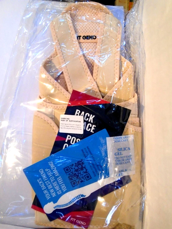 Fit Geno 2-in-1 Back Brace and Posture Corrector For Men and Women Skin Medium - Image 3 of 4