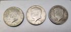 Lot of 3 Coins ~ 1967, 1969 D x 2 Kennedy 40% Silver Half Dollars