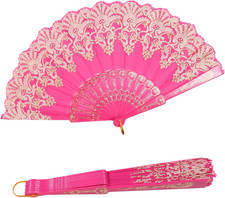 Folding Retro Pattern Hand Fan Women Handheld Chinese Folding Fan Hand Fan Party