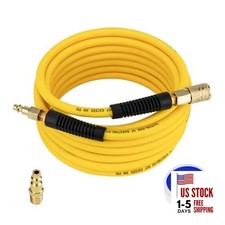 Air Compressor Hose Hybrid Air Hose with Bend Restrictor, Air 1/4" x 25 FT