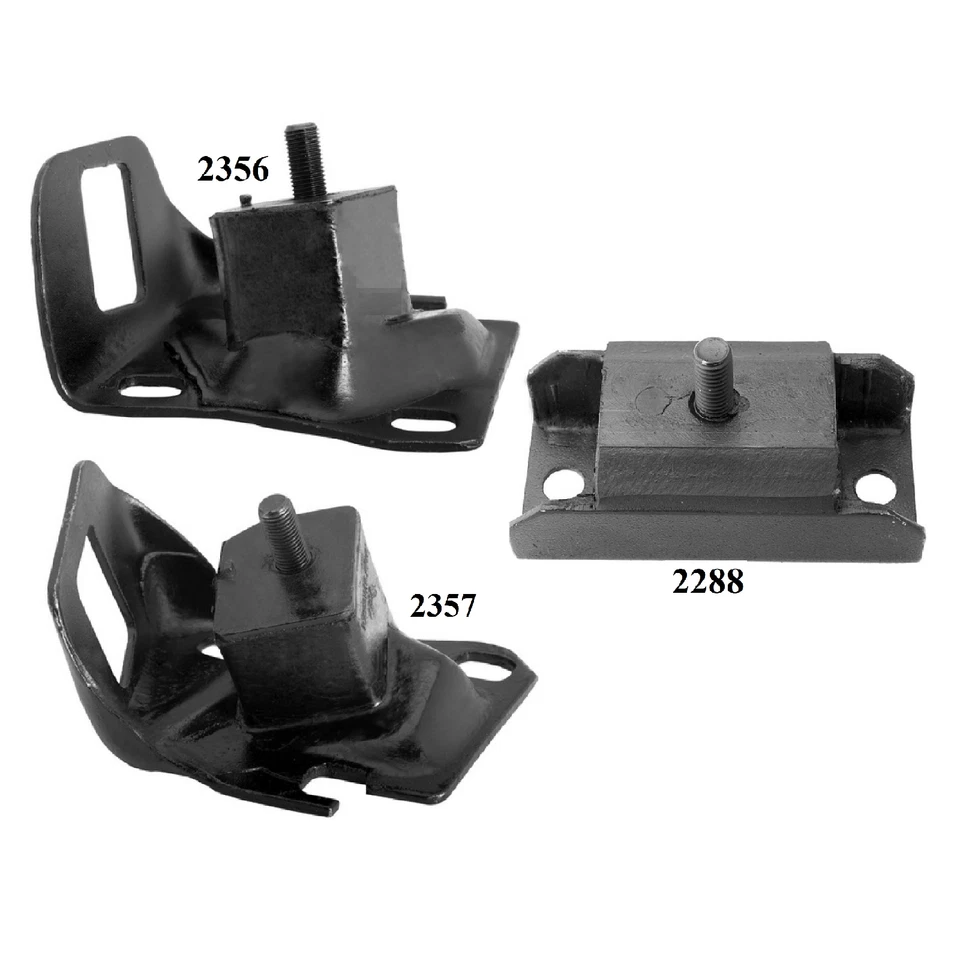 3 件装电机和变速器安装 适合 1976 - 1977 雪佛兰 MONZA,VEGA 2.3L - 手动变速器 — 第 2/4 张图片