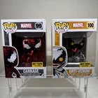 Funko Pop! Marvel Carnage 99 & Anti-Venom 100 Hot Topic Exclusives Pair New