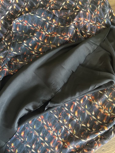 Vintage Y2K Vivienne Tam Silk Mixed Media Velvet Abstract Evening Dress Size 2 - Picture 13 of 15