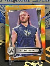 2025 Nathan Frazer Topps Chrome WWE Orange Refractor /25