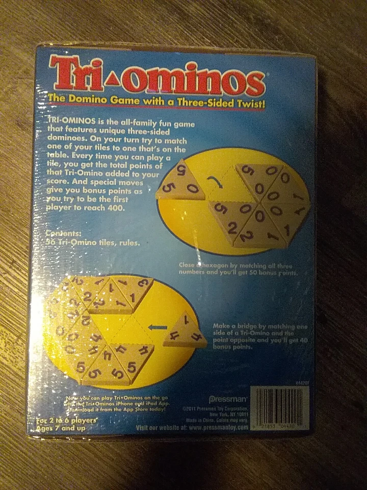 NEW Tri-Ominos The Classic Triangular Domino Game Pressman Toys 2002 - Image 2 of 2