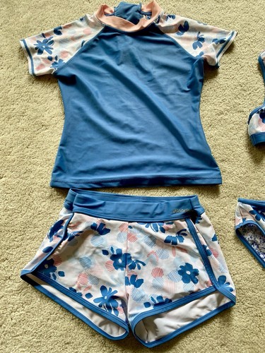 Eddie Bauer Girl's size S(7/8) 4 PC REVERSIBLE Swim set - Picture 3 of 5