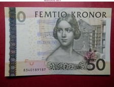 SWEDEN 50 KRONOR 2008 P 64b AU/UNC free shipping from 100$