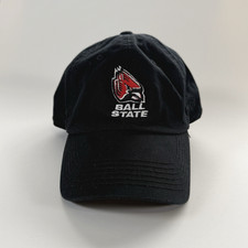 Ball State Cardinals Hat Top of the World Adjustable Black Muncie Indiana OSFA