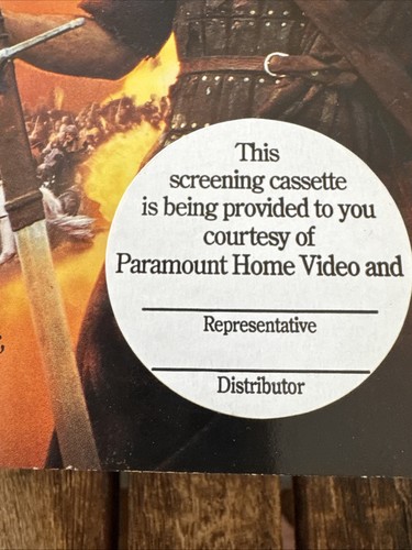 Braveheart VHS Demo Promo Screener Tested Works Mel Gibson - Picture 5 of 15
