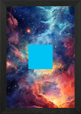 ZIMA BLAU Bildhauer gerahmtes Wandbild Poster Leinwanddruck Bild
