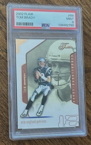 2002 Flair Tom Brady 1st Flair Card PSA 9 MINT New England Patriots