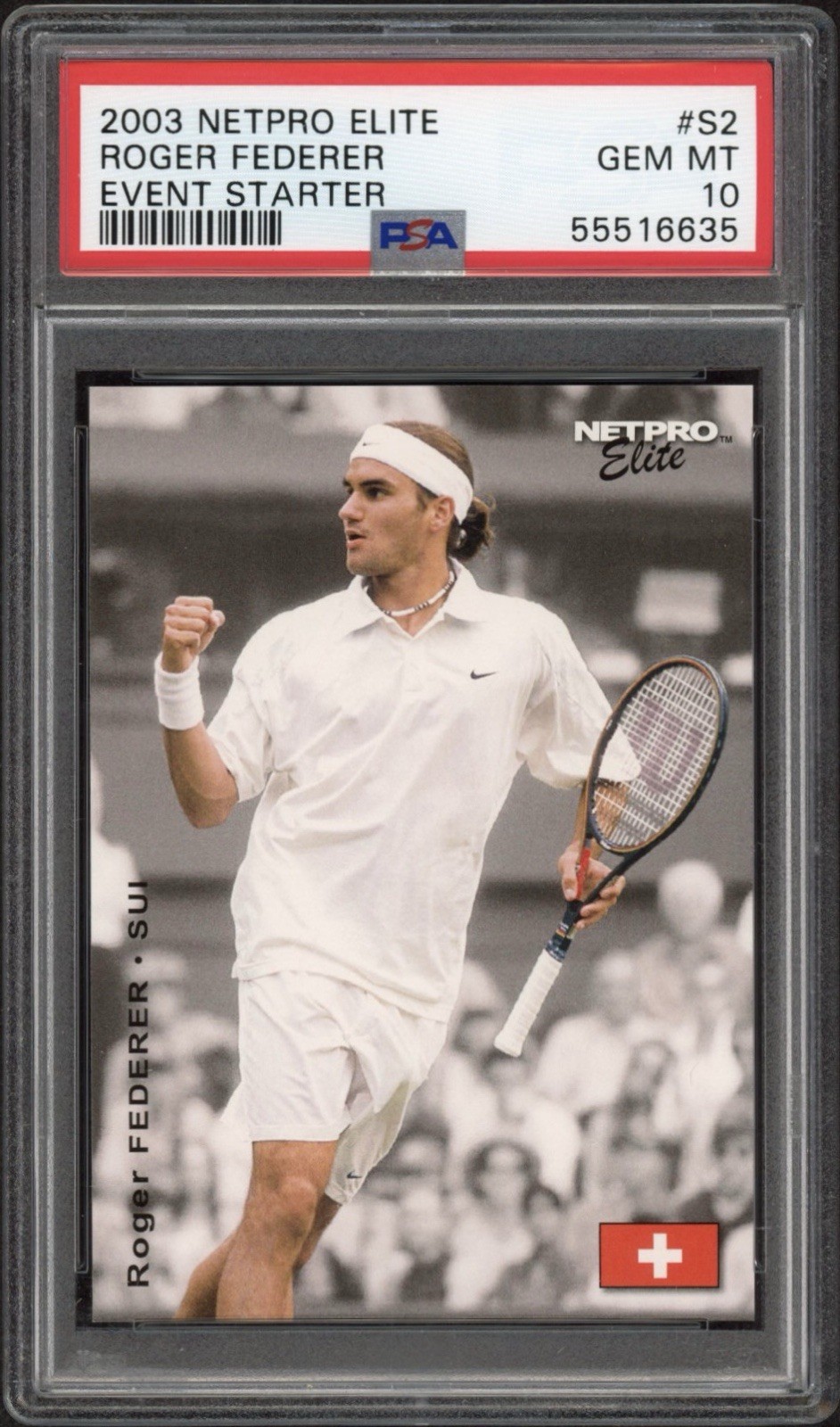 2003 Netpro Elite Roger Federer Rookie RC Event Starter #S2 PSA 10 GEM MT