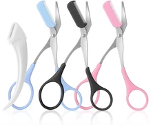 3pcs-Eyebrow Scissors with Razor,Professional Eyebrow Trimmer Scissors with Comb