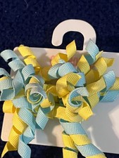 Vintage Gymboree Curly Hair Bow Clips 2012 Garden Cutie -NEW-