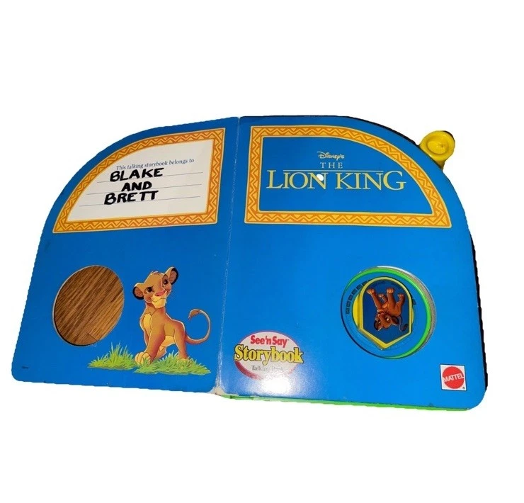 Libro parlante de cuentos See 'n Say 1994 Mattel Lion King Foto 3 de 4