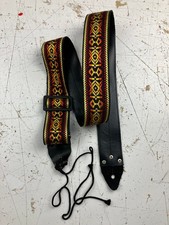 USED Vintage embroidered guitar strap (Multicoloured)