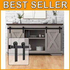 Super Mini Barn Door Hardware Kit - 6FT Double Doors