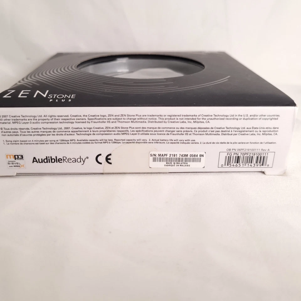 NIB Creative ZEN Stone Plus FM Radio Voice Recorder 2 GB MP3 WMA Media Player - Image 4 of 4