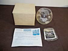 Vintage NESCAFE World Floating Candle Glass Globe NOS