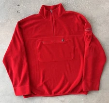 Vintage Polo Sport Sweater XXL Red 1/4 Zip Fleece Ralph Lauren Polartec Jacket