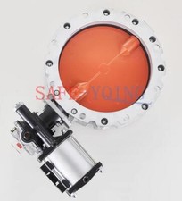 1PCS NEW DN200 Pneumatic powder Cement double flanged butterfly valve