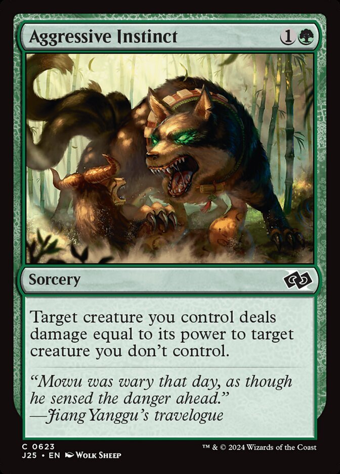 MTG Magic the Gathering Aggressive Instinct (623/779) Foundations Jumpstart LP