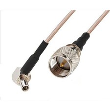 RF pigtail cable mini UHF male to TS9 male right angle RG316 30CM