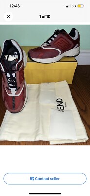 New NIB $1110 Fendi Faster Men's FF Trainers Sneakers - Sz 11 US / 41 EU