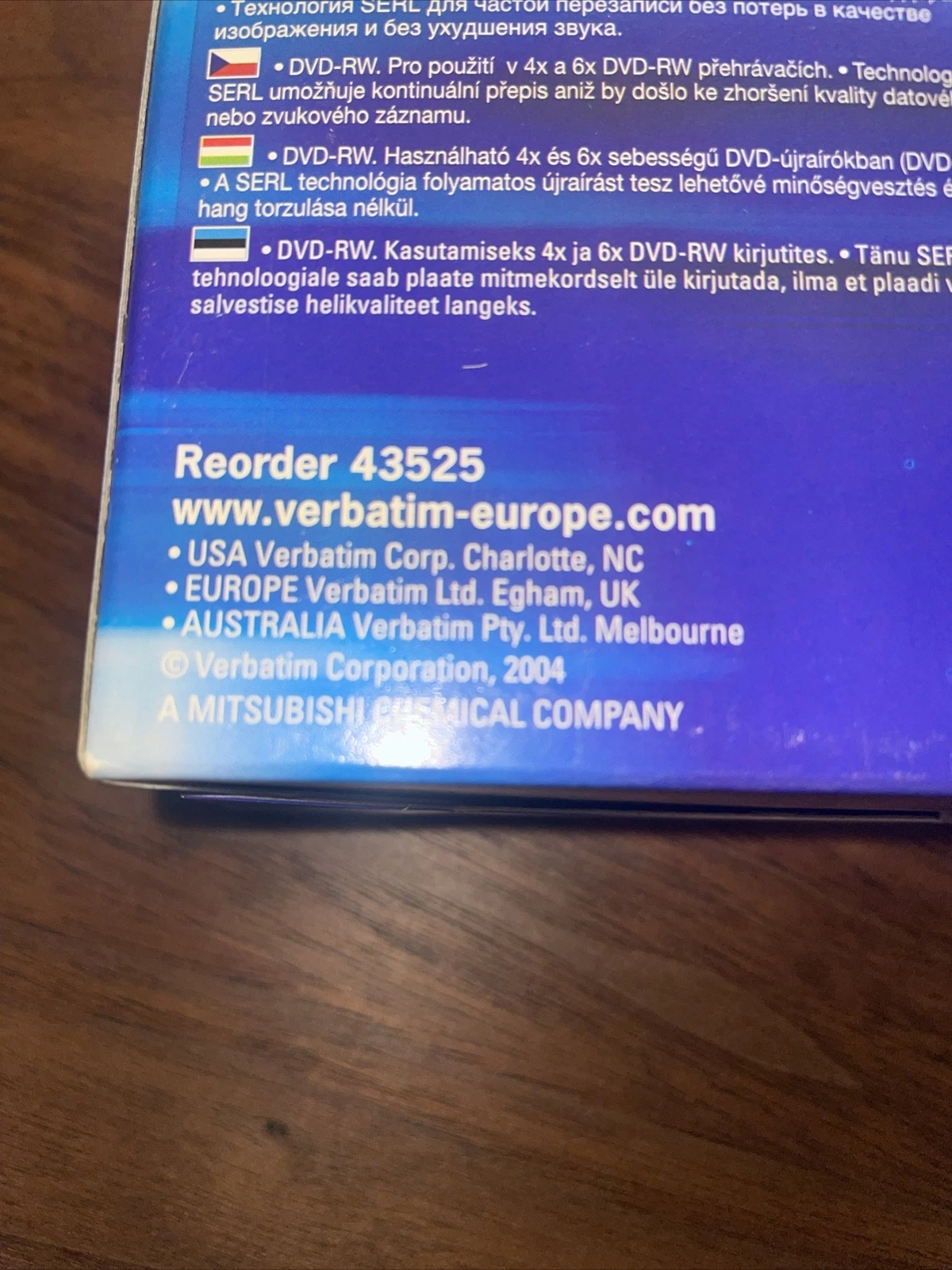 6x DVD-RW NEU -- 5 Pack versiegelt - 5X Verbatim - Bild 2 von 5