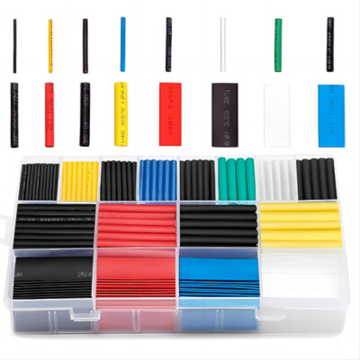 Schrumpfschlauch-Set 580 Assortierte Kunststoffboxen 11 Größen Schrumpfschlauch