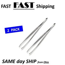High Quality Stainless Steel Eyebrow Hair Removal Tweezers - 2 PACK