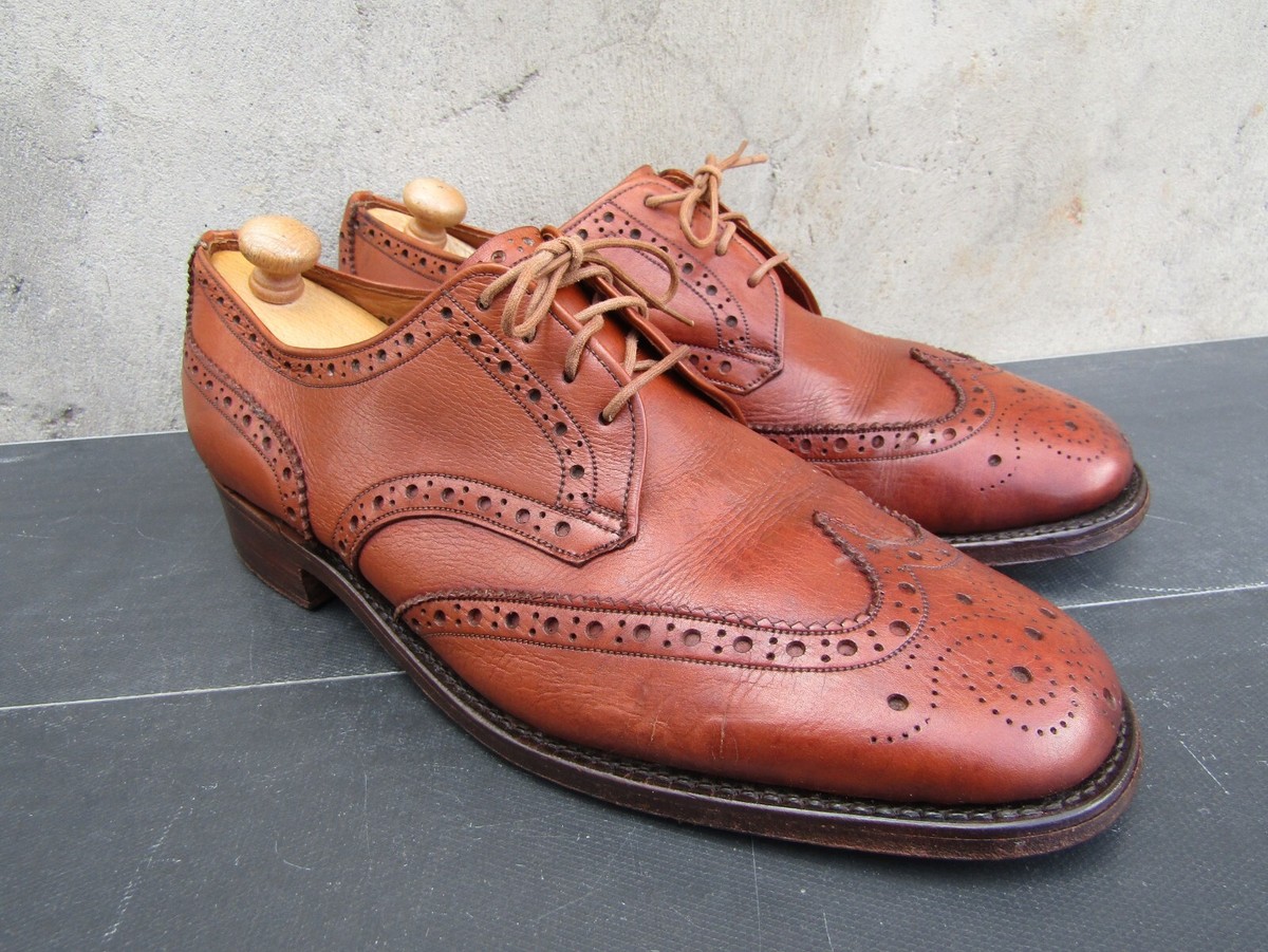 Trickers Vintage Wingtip Leather Brogue Derby Shoes UK 7.5 | US