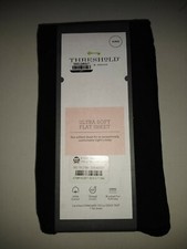 Threshold 300 Thread Count Ultra Soft Flat Sheet, twin Gray