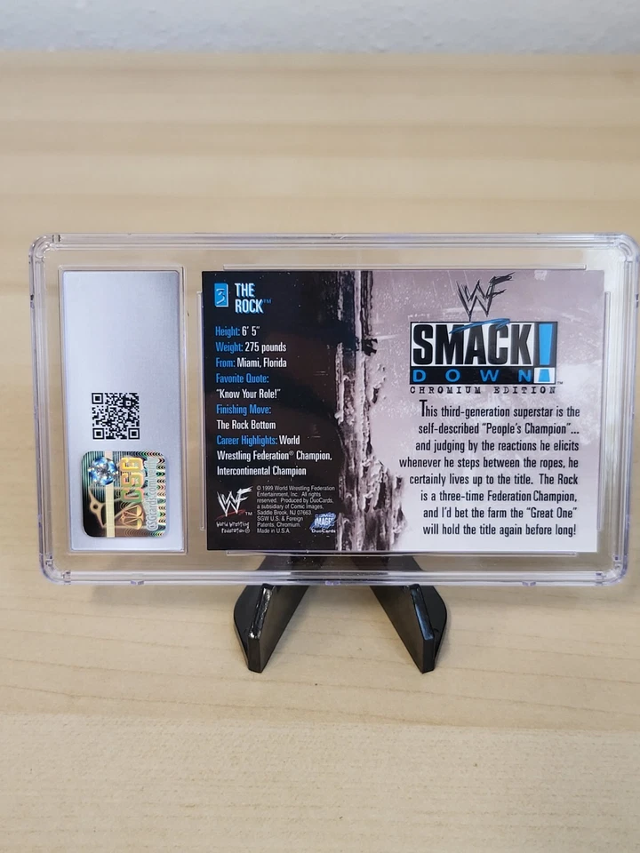 The Rock 1999 WWF Smackdown Comic Images Chromium Green Edition CSG 10 Gem Mint - Image 3 of 3