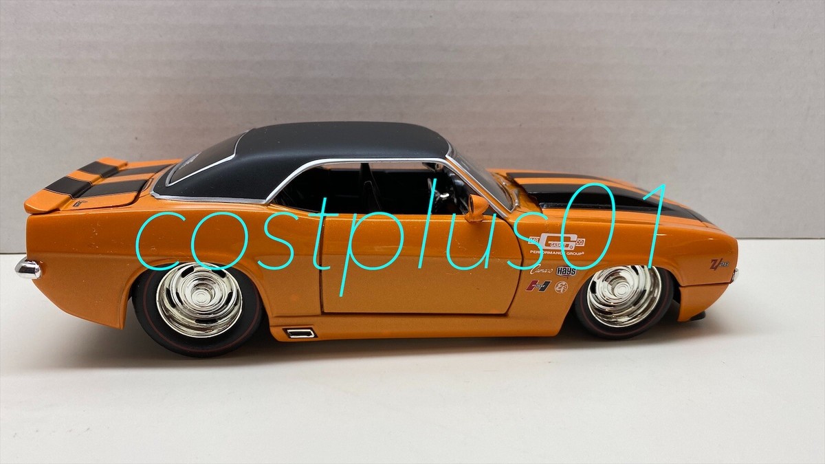 JADA BTM 1969 CHEVY CAMARO 1:24 ORANGE WITH PRIMER BLACK