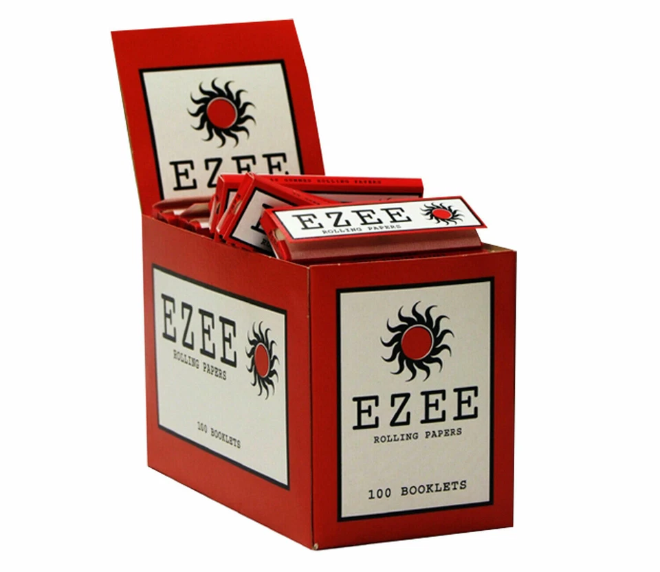 RIZLA Ezee Red Standard Size Cigarette Rolling Papers (100 Booklets)- Sealed Box