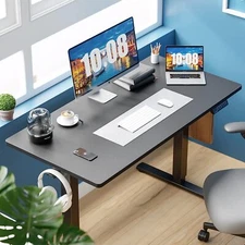 55"x24" Black Modern Height Adjustable Electric Standing Desk Home Office Table