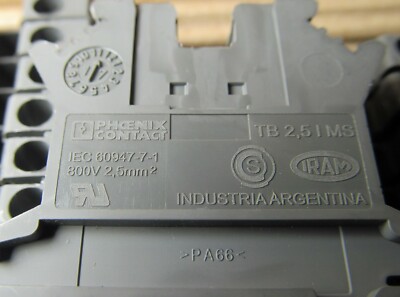 50-PACK PHOENIX CONTACT IEC 60947-7-1 TERMINAL BLOCKS TB 2,5 I MS